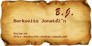 Borkovits Jonatán névjegykártya